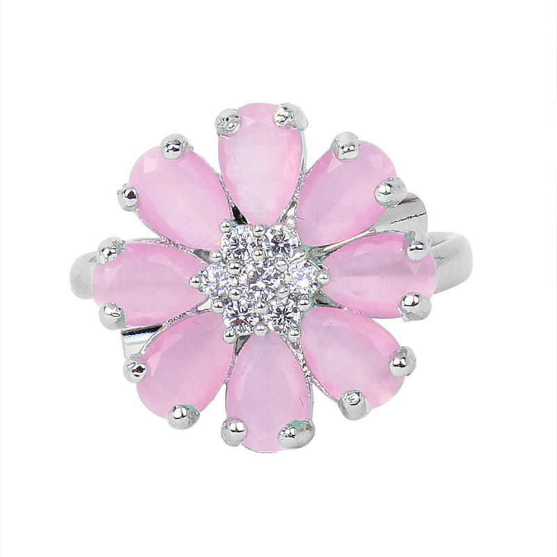 Pink flower online ring paparazzi