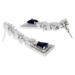 Load image into Gallery viewer, Blue Classic Studded Long Earrings Unigem
