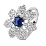 Load image into Gallery viewer, Blue Studded Adjustable Ring Unigem