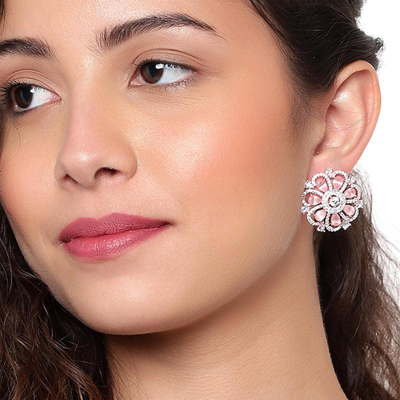 Carnation Pink Earrings Unigem