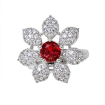 Load image into Gallery viewer, Cherry Flower Adjustable Ring Unigem