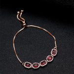 Load image into Gallery viewer, Cherry Red Studded Adjustable Bracelet Unigem