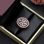 Load image into Gallery viewer, Gold Plated &amp; White Stone Studded Adjustable Ring Unigem