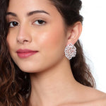 Load image into Gallery viewer, Rose Gold American Diamond Studded Earrings Unigem