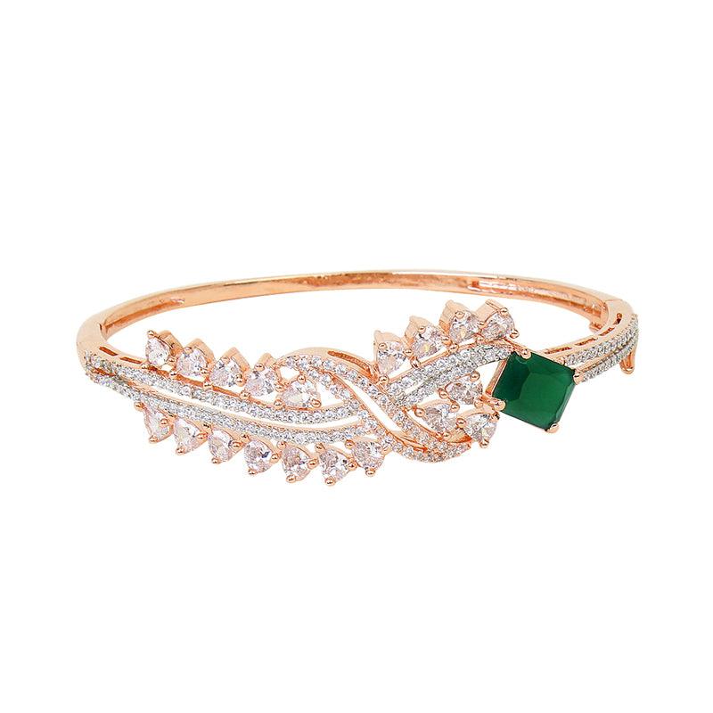 Rose Gold & Green Beauty Bracelet Unigem