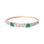 Load image into Gallery viewer, Rose Gold Green Stone Bracelet Unigem