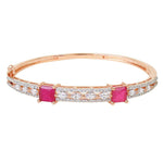 Load image into Gallery viewer, Rose Gold Pink-Studded Bracelet Unigem
