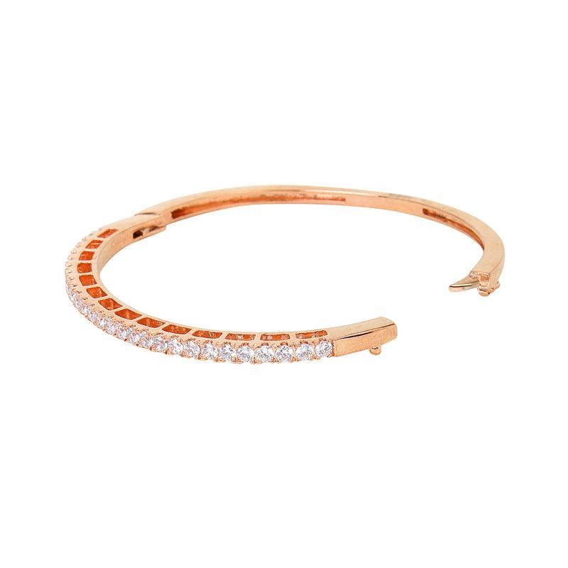 Rose Gold White Bead Bracelet Unigem