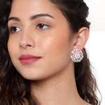 Load image into Gallery viewer, Rose Pink Hoop Earrings Unigem
