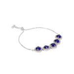 Load image into Gallery viewer, Silver Royal Blue Adjustable Bracelet Unigem