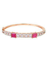 Load image into Gallery viewer, Silver with Pink Sapphire Bracelet Unigem